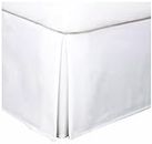 Fancy Collection Easy Care Bed Skirt Microfiber Drop Bed Skirt Solid New (White, Queen)