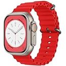 JANAK RAJ - Latest T800 Ultra Series Smart Watch for Android/iOS for Men & Women with Bluetooth Calling, Heart Rate, Sports Mode, Sleep Monitoring, IP68 Waterproof (Tomato Red)
