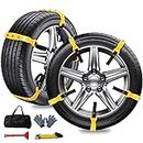 Snow Chains for SUV Car Snow Tire Chains Car Safety Chains Adjustable Emergency Universal Anti Slip Tire Snow Mud Chains for Tire Width 7.2-11.6",10 Pcs