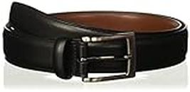 Perry Ellis Men's Portfolio Timothy Leather Belt (Sizes 30-54 Inches Big & Tall), Black, 40