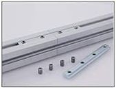 Global 2020 Series Aluminum Profile Straight Line Connector, Length 100mm Bracket Fastener with M5 Screw, For T Slot 6mm Aluminum Extrusion Profile
