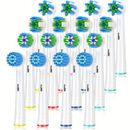 16pcs Replacement Toothbrush Heads Compatible With Braun For Oral B 7000/pro 1000/9600/ 5000/3000/8000/genius And Smart Electric Toothbrush, (white)