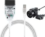 Inpa Ediabas K+DCAN für BMW mit Adapter Kabel EOBD USB OBD2 Diagnose Schalter