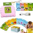 Supreme Deals® Flash Cards for Kids Talking English Words Flash Cards Early Educational Learning Preschool Montessori Toys Electronic Reading Machine with Sound Effect - 112 pcs Card with 224 Words