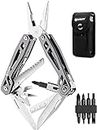 Gift for Him, BIBURY Multitool Pliers,Titanium 21-in-1 Multi-Purpose Pocket Knife Pliers Kit, 420 Durable Stainless Steel Multi-Plier Multi-Tool for Survival, Camping, Hunting, Fishing and Hiking