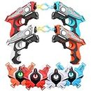 Laser Tag Guns, Infrared Laser Tag Guns with Vests 4 Pack for Kids Adults Indoor Outdoor Group Activity Battle, Teenager Toy for 6 7 8 9 10 11 12 Year Old Christmas Birthday Gift
