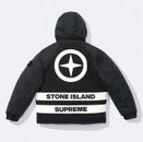 Supreme X Stone Island Reversible Down Puffer Jacket Mens Size Medium Black