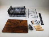5 Tier Kitchen Storage Rolling Cart Metal Wire Basket w/Lockable Wheels for Home