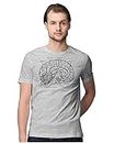 Heybroh Men's Regular Fit T-Shirt Brain Anatomy 100% Cotton T-Shirt (Melange Grey; XXXXX-Large)