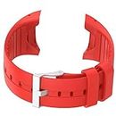 ELECTROPRIME Silicone Wrist Strap Band & Metal Buckle For Polar M400 M430 Watch Red