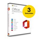 Microsoft Office 2021 Professional Plus Vollversion  Key Sofort per Email Neu