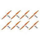 MECCANIXITY 7035 Propellers 7x3.5 Prop 2-Vane Fixed-Wing Orange Replacement Props with Adapter Rings for Airplane RC Plane, Pack of 8