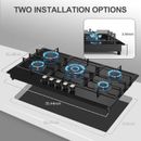 36 In Gas Stove Built-in  5 Burner Gas Cooktop Tempered Glass Gas Hob NG/LPG US