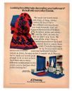 Vintage 1970s mag print ad JCPenney bath towels linens MCM decor groovy