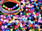 Pony Beads 525pc Fun Mix DIY Jewelry Bracelets Necklace Kids Craft FREE POSTAGE