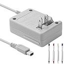 3DS Charger, 4 Stylus Pen 3DS Charger Compatible with Nintendo 3DS/ DSi/DSi XL/ 2DS/ 2DS XL/New 3DS XL 100-240V Wall Plug Adapter