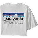 Patagonia M's P-6 Mission Organic T-Shirt Tops, White, L Hombres