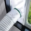 LOVIGA Fensterabdichtung für Mobile Klimaanlagen Wäschetrockner Ablufttrockner,100% Kordelzug Dichtungseffekt Schiebe Klimaanlage Fensterabdichtung 25X62~92cm