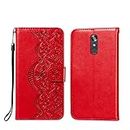Mobile Phone Cases for LG Stylo 4 Flower Vine Embossing Pattern Horizontal Flip Leather Case with Card Slot & Holder & Wallet & Lanyard Phone Accessories
