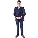Romario Boys Navy Suit, Boys Wedding Suit, Page Boy Suit, Prom Suit, 3-6m to 14 Years (10-11 Years)
