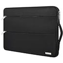 Voova Laptop Sleeve Case 14 15 Inch with Handle, Waterproof Slim Computer Cover Bag Compatible with MacBook Air 15 M2 2023, MacBook Pro 14, Dell XPS 15, HP Acer Asus Chromebook 14, New Black