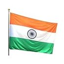 The Flag Corporation Indian National All Weather Outdoor Flag Of 8Ft X 12Ft In Knitted Polyester Hulk Knit, Multicolour
