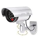 vehla IR Security CCTV False Outdoor Camera Fake Dummy Security Camera Realistic Looking Dummy Security CCTV Fake Bullet Camera with Flash Light