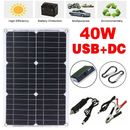 Trickle Charger 40W Solar Panel Kit 12V Battery Charger Maintainer Boat RV Car