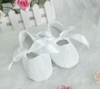 White Christening Shoes Baby Girls' Baptism Shoes Baby White Bow Shoes Prewalk