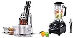 AGARO Imperial 240-Watt Slow Juicer with Cold Press Technology & AGARO Grand Professional Blender/Grinder/Mixer, 2000W, 2 Litres
