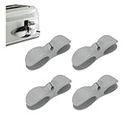 4PCS Upgraded Cord Organizer, Stick On Cord Winder Cable, Wire Plug Holder, No-Hole Power Cord Winder for Appliances, Wall Power Cable Retainer Wall Clamp Appliance Cord Organizer (Grey)