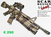 M4A1 desert Mog  ASG  AEG rifle, airsoft, softair, camo, custom. SCAR design