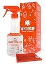 WHOOSH! 2.0 Screen Cleaner Kit - [New REFILLABLE 500ml] Best for Smartphones, iPads, Eyeglasses, TVs, LED, LCD, Computer, Laptop & Touchscreen - Include a Full 500ml Bottle + 1 Cloth