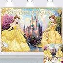 Beauty and The Beast Backdrop for Girl Birthday Baby Shower Party Supplies Banner Background Photography Decoration Background 7x5ft