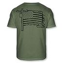 Men's Lineman American Flag Short Sleeve Shirt - A64