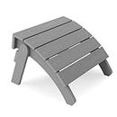 YEFU Adirondack Ottoman, Patio Foot Rest, Adirondack Foot Rest, Folding Adirondack Footstool, Weather Resistant for Adirondack Chair, Widely Used for Outdoor, Porch, Backyard, Garden, Fire Pits-Gray