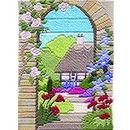 Summer Garden - Kit de punto largo (16 x 11,5 cm)