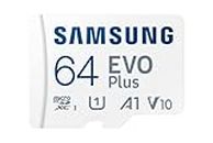 Samsung EVO Plus 64GB microSDXC UHS-I U1 130MB/s Full HD & 4K UHD Memory Card with Adapter (MB-MC64KA)