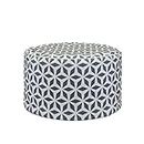 Gardenwize - Inflatable Outdoor Ottoman Chair, Garden Chair Camping Seat Kids Chair - Garden Cushion No Pump Needed (Grey & White Geometric)