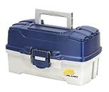 Plano 2-Tray Tackle Box with Dual Top Access, Blue Metallic/Off White