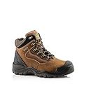 Buckler BSH002BR Waterproof Anti-Scuff Safety Work Boots Brown (Sizes 6-13) Mens Trade Steel Toe Cap Shoes (13)