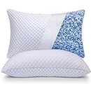 OSBED Shredded Memory Foam Pillows Queen Size Set of 2, Cooling Pillows for Sleeping 2 Pack, Adjustable Loft Bed Firm or Soft Pillows for Side, Back, Stomach, Hot Sleepers (20"x 30")