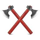 Throwing Axe Set, 2 Pack of 16 Inches Throwing Hatchet with 1065 High Carbon Steel and Beech Wood Handle, Great for Axe Throwing Game and Outdoor Recreation, Gift for Men