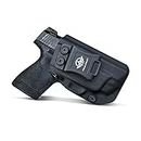 Kydex IWB Holster For Smith & Wesson M&P Shield M2.0 9mm 40 S&W/Crimson Trace Laser/Integrated CT Laser - Funda Pistola Case Inside Waistband Concealed Carry Guns (Black - Laser, Right Hand Draw)