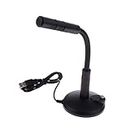 Mak World® USB Computer Microphone On/Off Button PC Microphone Plug & Play Home Studio Microphone for Meeting, Conference, Recording, Podcast, Gaming, YouTube Chatting Zoom Calling- Black