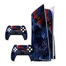 GADGETS WRAP Printed Vinyl Skin Sticker Decal for Sony PS5 Playstation 5 Disc Edition Console & 2 Controller (Skin Only, Console & Controller not Included.) - God of war Multicolor