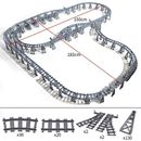 Track Straight Curved Crossing Rail for Lego Train Building Block DIY-40 Sets!