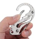 All in One DIY Tool, Flat Screwdriver Wrench Keychain Carabiner Hardware for Men