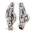 Exhaust Headers 1-5/8 x 2-1/2 in. 304 Stainless Steel Polished Finish for 2009-2017 RAM 1500 Pickup Truck 5.7L Hemi V8