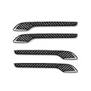 CoolKo Modified Decorative Car Door Handle Sills Protection Kit Real Carbon Fiber Compatible with Model 3 [4 Pieces - Black]